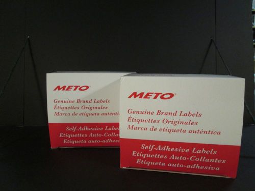 Meto 2200/2 self-adhesive labels 2 boxes 28 rolls new sealed w/ price gun ink for sale