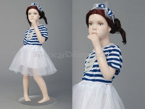 Child fiberglass cute realistic mannequin dress form display #mz-ita1 for sale