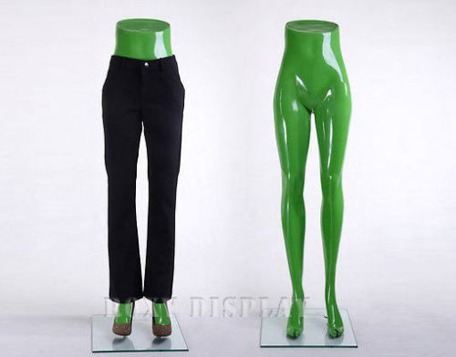 Female mannequin fiberglass legs w/stand skirt dress pants display MZ-TM1GREEN