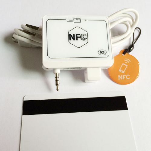 Nfc magnetic stripe poscard reader audio jack support android, ios mobile device for sale