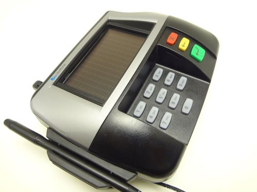 Verifone mx860 (m090-407-01-rb) credit card reader used w/ pen, data cable for sale