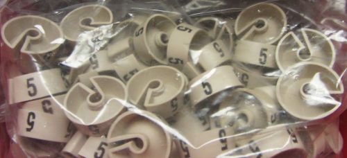 100 plastic size 5 hanger garment sizer tags markers more sizes available for sale