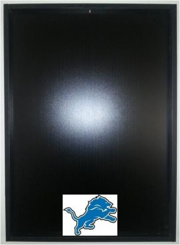 Jersey Display Case Frame Black Football Detroit Lions Logo Decal Incl. NEW