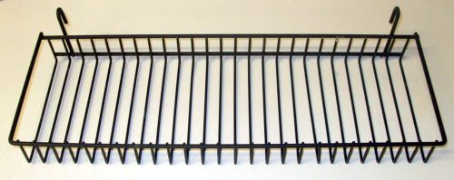 Lot of 6  17&#034; x 7&#034; Wire Slat Wall Retail Display Rack&#039;s in Flat Black