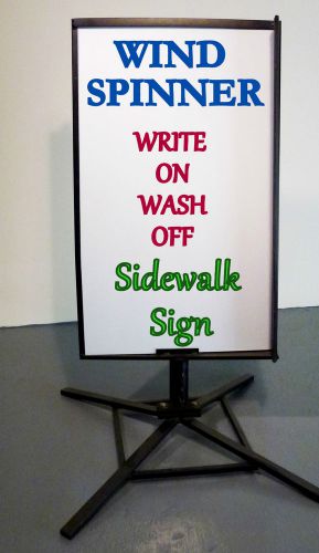 Sidewalk Wind Spinner Sign Write On Board W/Markers