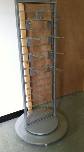 New portable stand alone retail display (with wheels), gridwall with peg hooks. for sale