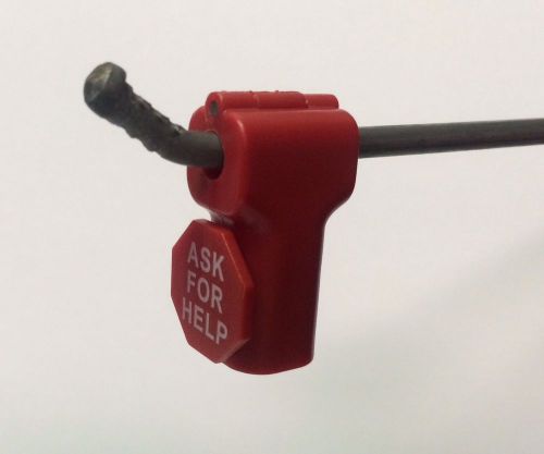 10x red retail shop security stop lock / stem-peg hooks anti-theft &amp; 1 detacher for sale