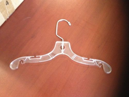 12&#034; inch Children&#039;s Retail Clear Plastic Shirt/Dress Hangers (100qty)