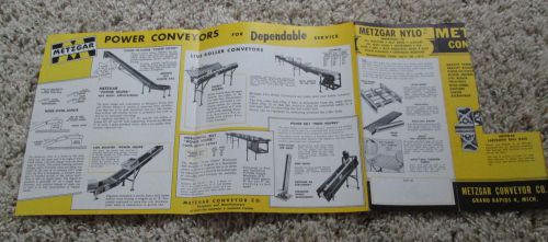 Metzgar Conveyor Co. Grand Rapids Mi 412 Douglas St Brochure Ad Comstock Park