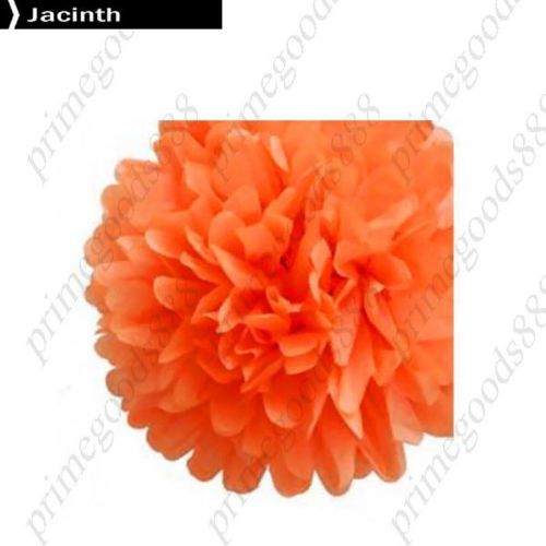 13 c DIY Colored Paper Ball flower Wedding Bouquet New Home Holiday Red Jacinth