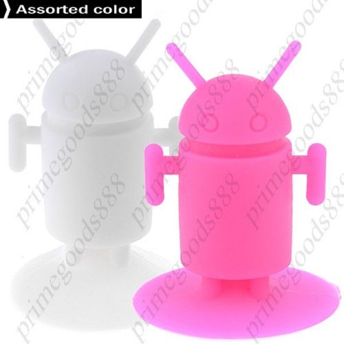 Android Robot Style Silicon Suction Cup Holder Stand Mobile Phone Cell