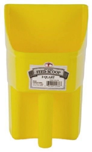 Miller 2 Pack, 3 QT, Yellow, Enclosed Plastic Feed Scoop