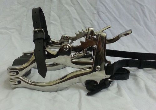 Equine Dental Mouth Speculum, Horse Mouth Gag with Leather Straps