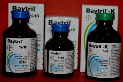 BAYER x3 Baytril 5 %-10% Enrofloxacin 25 ml-50 ml-50 ml FOR DOG-CAT-CATTLE-SHEEP