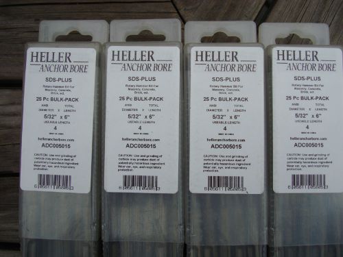 (100 bits)5/32&#034; x 6&#034; heller anchor bore adc005015 sds-plus bit,freeprioritymail for sale