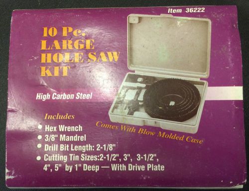 10 piece carbon metal hole saw with mandrel for sale