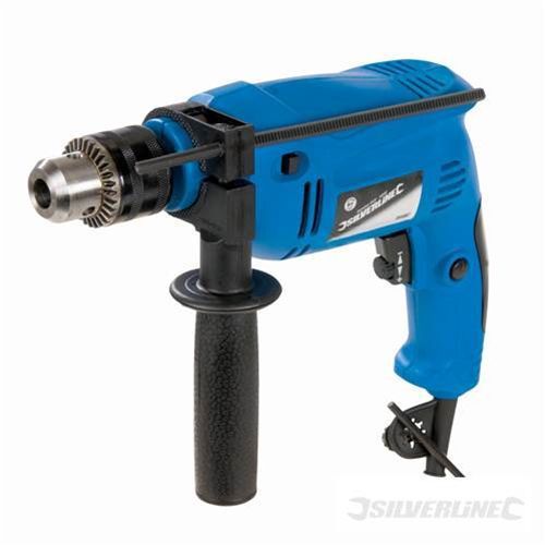 Silverline 500W Compact Adjustable Hammer Drill Electric Heavy Duty Power Tool