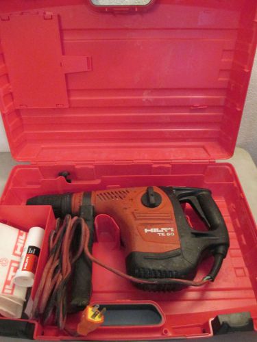 Hilti te-50 te50 rotary hammer drill with case, manual, depth gauge (lot 1) for sale