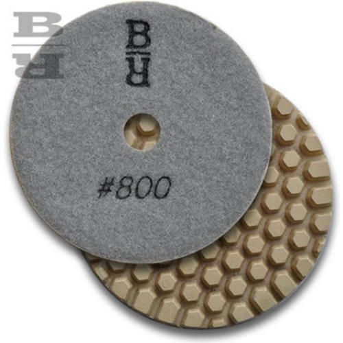 Buddy Rhodes 4&#034; 800 Grit Dry DHEX Concrete Countertop Wet Dry Polishing Pad 6mm