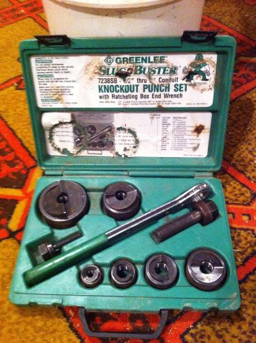 Greenlee knockout punch set 7238sb with wrench driver for sale