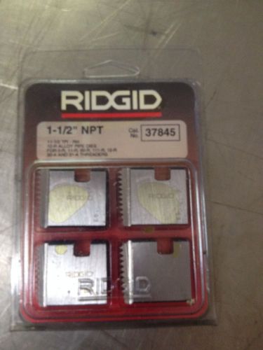 NEW - RIDGID  37845 1 1/2&#034;NPT RH PIPE THREADING DIES