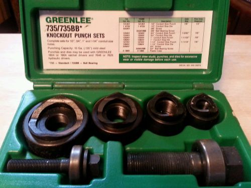 GREENLEE Slug Buster Knockout Punch Set 735BB..Very Nice.. Electricians Choice!