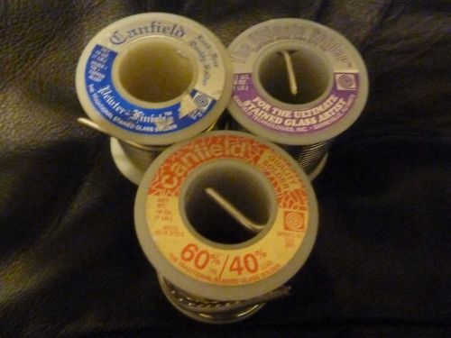 approx. 2.9 lbs of 3 Canfield Solder rolls spools