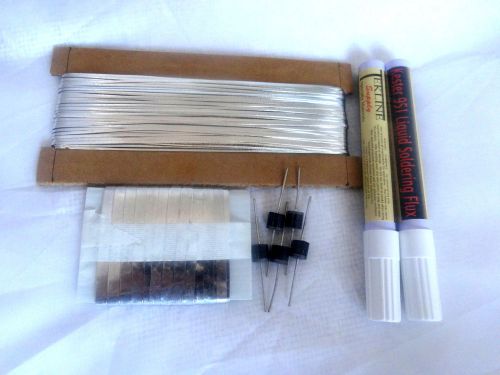 200 ft Tab wire, 20 ft Bus wire, 5 Diode, 1 flux pen. diy solar panel kit