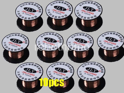 10pcs 0.1mm copper solder soldering ppa enamelled reel wire output new for sale