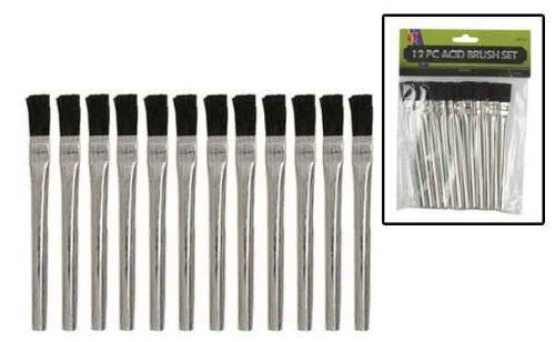 Se - brush set - acid, 1/2in. wide, 6in. long, 12 pc - ab12 for sale