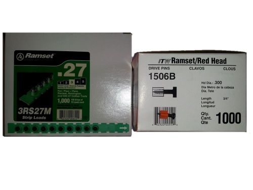1000 .27 caliber strip loads with 1000 free pins ( for ramset &amp; hilti tools) for sale