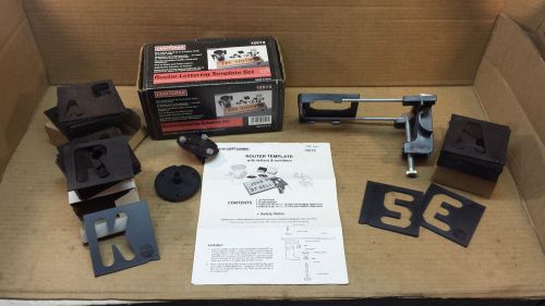 Craftsman Router Lettering Template Wood Working Set With Box And Manual 92573