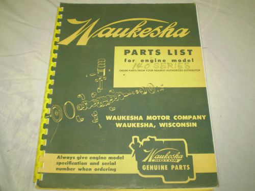 Waukesha Engine parts List for 140 Series