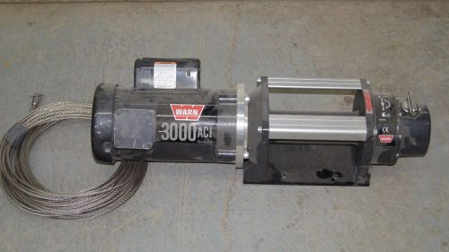 Warn 93000 electric winch, 115/230vac, 3000 lb single line pull, 100&#039; wire rope for sale