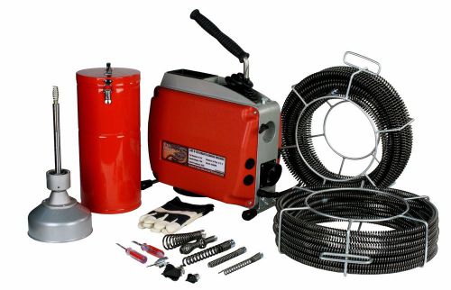 Sdt k60 sectional drain cleaning w/ c1 5/16&#034; c8 5/8&#034; c10 7/8&#034; cable fits ridgid for sale