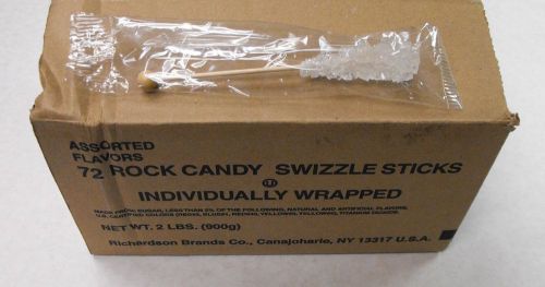 72 ct. Gourmet ROCK CANDY SWIZZLE STICKS Individually Wrapped Dryden &amp; Palmer