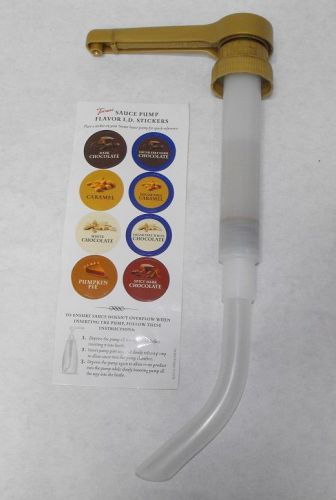 1/2 oz. torani coffee syrup sauce pump fits 64oz. &amp; 1/2 gal wide mouth bottles for sale