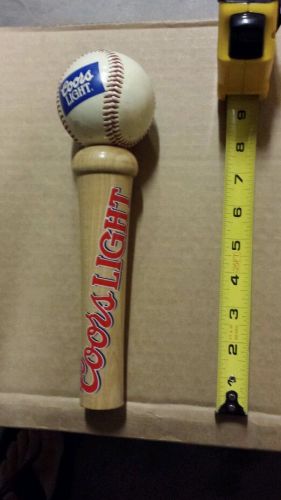Coors Light baseball and bat older beer tap handle