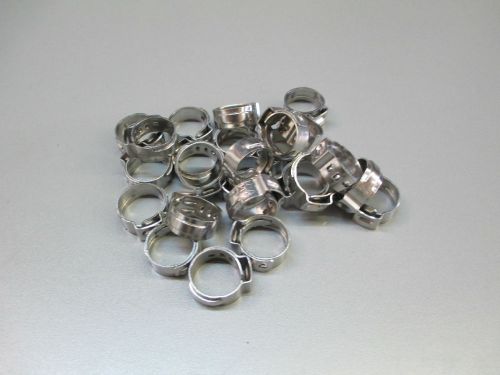 (25) 15.7mm BEVERAGE CLAMPS, STAINLESS HOSE CLAMP
