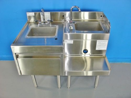 Nsf glas tender double bar sink dhsb-18 bar sink for sale