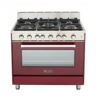 Verona 36&#034;  gas range w/ single oven - burgundy ~ for sale