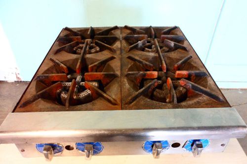 Heavy duty commercial grade &#034;rankin&#034; 4 burner natural gas counter top range for sale