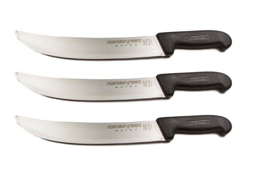3 Montana Knifeworks 10&#034; Cimiter, Cimitar Steak Knives 8209 - New &amp; Very Sharp!