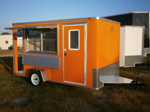 NEW  2014 7 X 12&#039;  CONCESSION, CATERING, BBQ VENDING FOOD EQUIPPED  TRAILER