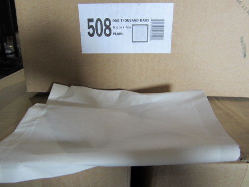 6 X 3/4 X 6 1/6 PLAIN WHITE BAGS - 1000 BAGS - MUST SELL! SEND ANY ANY OFFER!