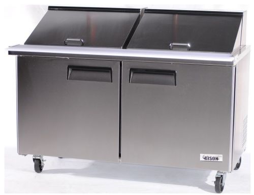 Bison mega top 60&#034; 2 door ,sandwich prep table bst-60-24free shipping !!! for sale