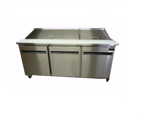 Cooltech Refrigerated 3-Door Sandwich Prep Table 72&#034;