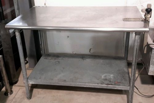 Used Eagle Group Commercial 48&#034; Stainless Steel Worktable With Can Opener