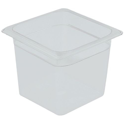 Cambro 1/6 gn food pan, 6&#034; deep, 6pk translucent 66pp-190 for sale