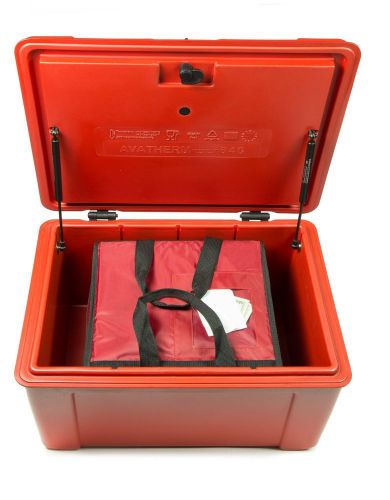 Avatherm 640 Insulated Thermal Food Box f/Pizza Delivery Carriers,Catering RED